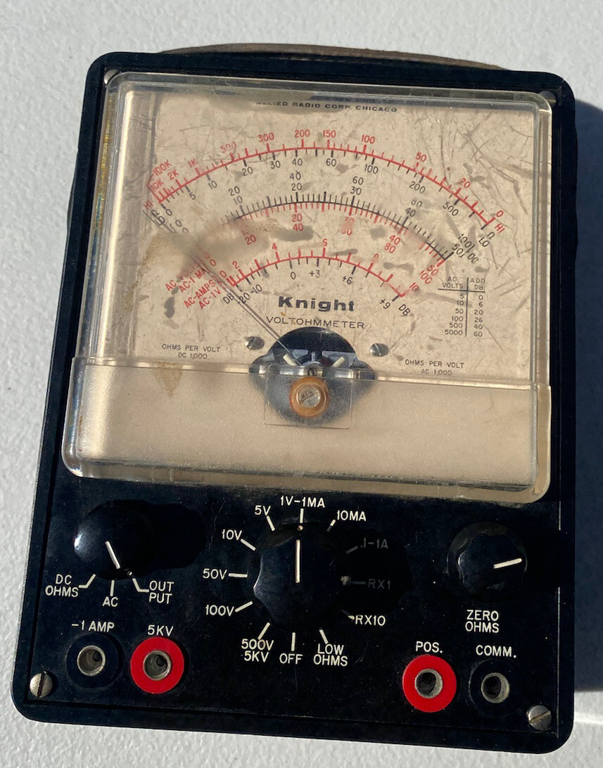 Vintage Knight Radio Voltmeter Ohmmeter SEE PHOTOS! RARE NO LEADS!🆓🇺🇸🚢