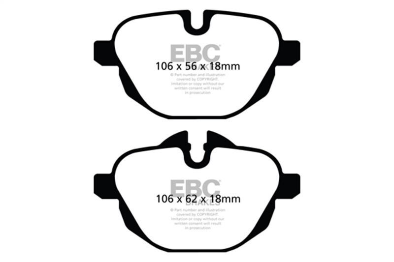 EBC FITS 14+ BMW i8 1.5 Turbo/Electric Yellowstuff Rear Brake Pads - ebcDP42047R