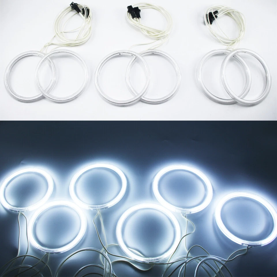 LED Xenon White CCFL Angel Eyes Halo Rings Kit For Alfa Romeo 159 2005-2011 DRL - Image 2 of 4