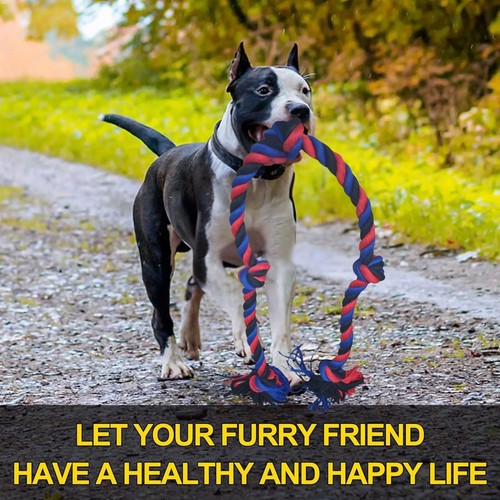 Dog Rope Toys 5 Knots Tough Rope Chew Toy Aggressive Chewers L XL 82cm 147cm UK - Picture 26 of 42