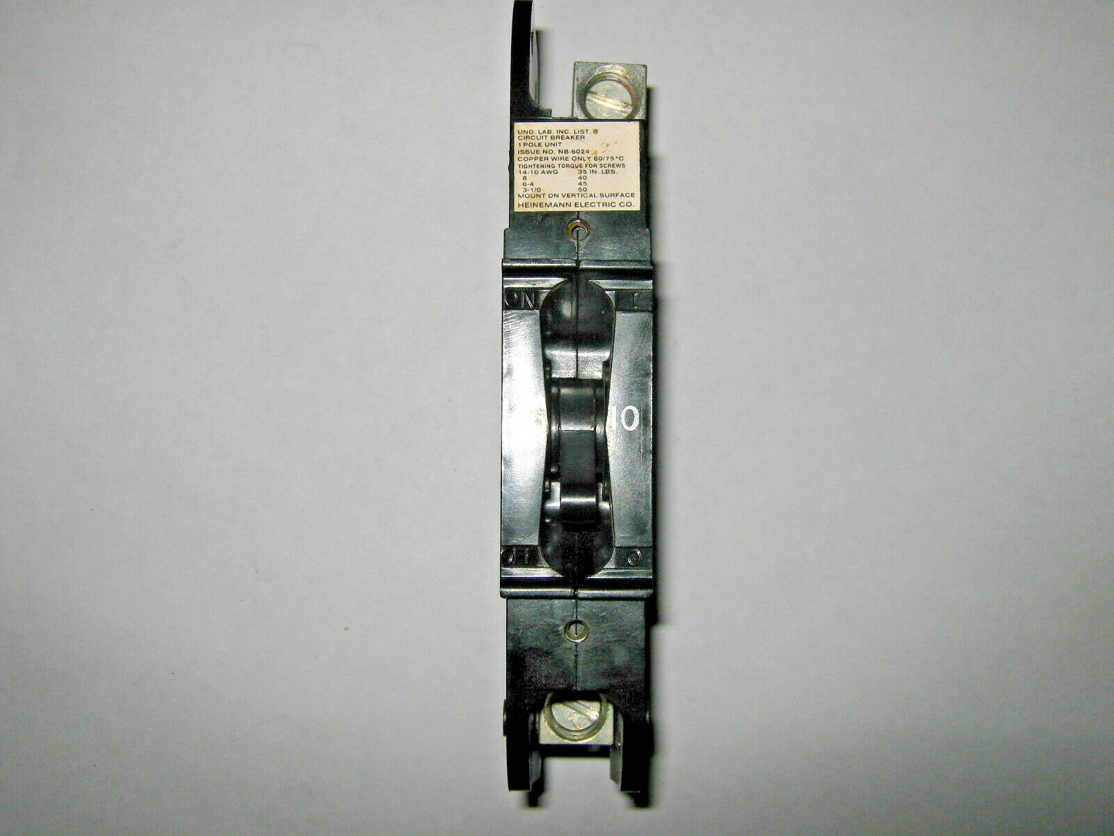 Heinemann Circuit Breaker, CF1H3U001001C, 10A/125V DC, New eBay