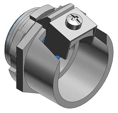 Thomas & Betts 3112, 1/2'''', 0.67 to 0.92'''' Cord, Steel, A/MC Cable Connector