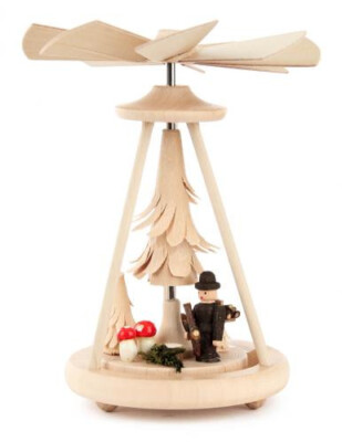 Miniature Pyramid Woodsman Hiker in Forest Trees | Warm Air Pyramid
