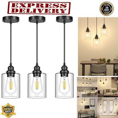 3 Pack Modern Pendant Light Kitchen Island Hanging Lighting Fixture Ceiling Lamp