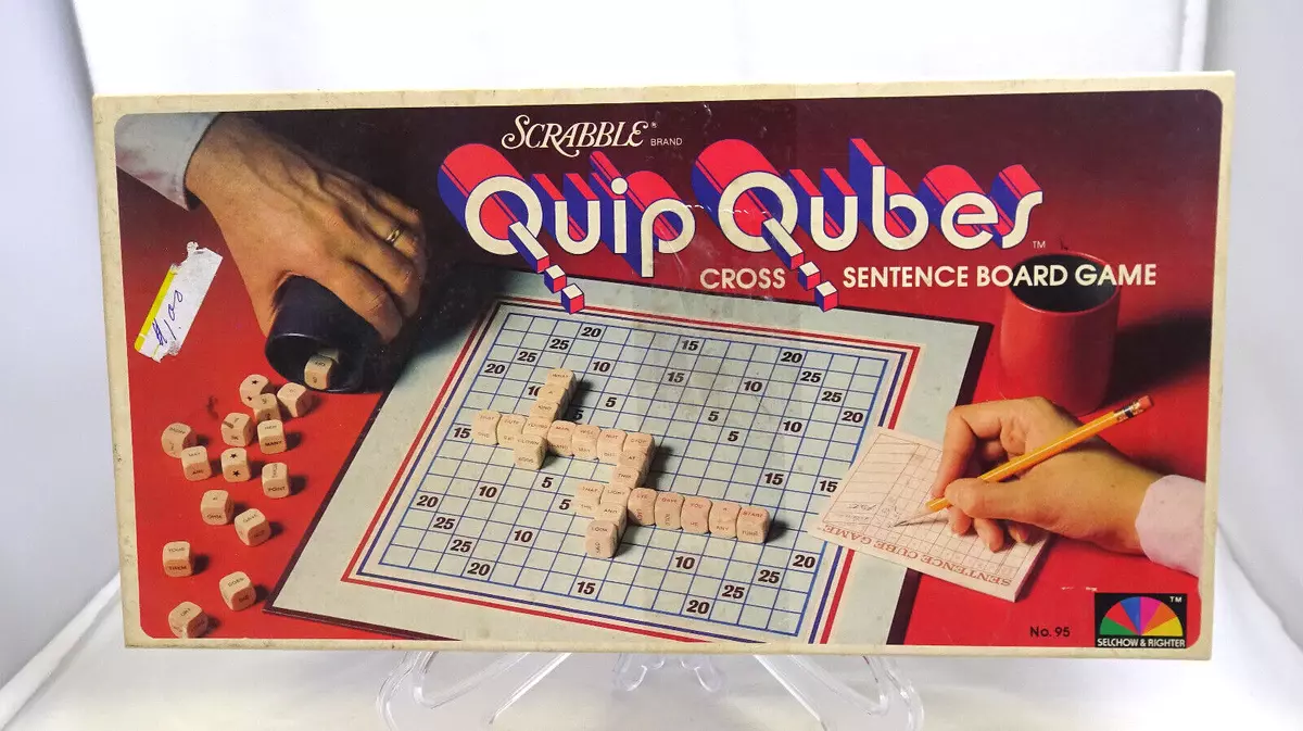 Scrabble Quip Qubes Word cross sentence Board Game 1981