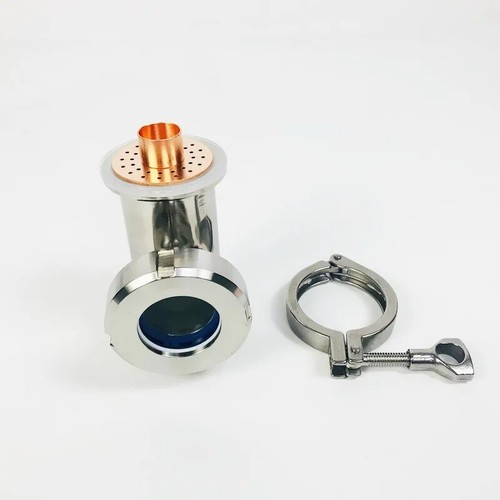 Metal Sight Glass Copper Bubble Set Union Tri-Clamp Tee Distillation Lens Column - Imagen 12 de 13