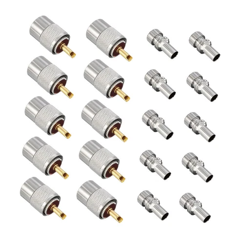 10Pack PL259 Solder Connector Plug With Reducer for RG8X Coaxial Coax Cable USA - Picture 9 of 10