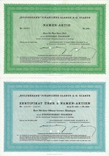 Set: 2 x Holderbank Financiere Glarus A.-G. 1958 (500 CHF) und 1964 (100 CHF)