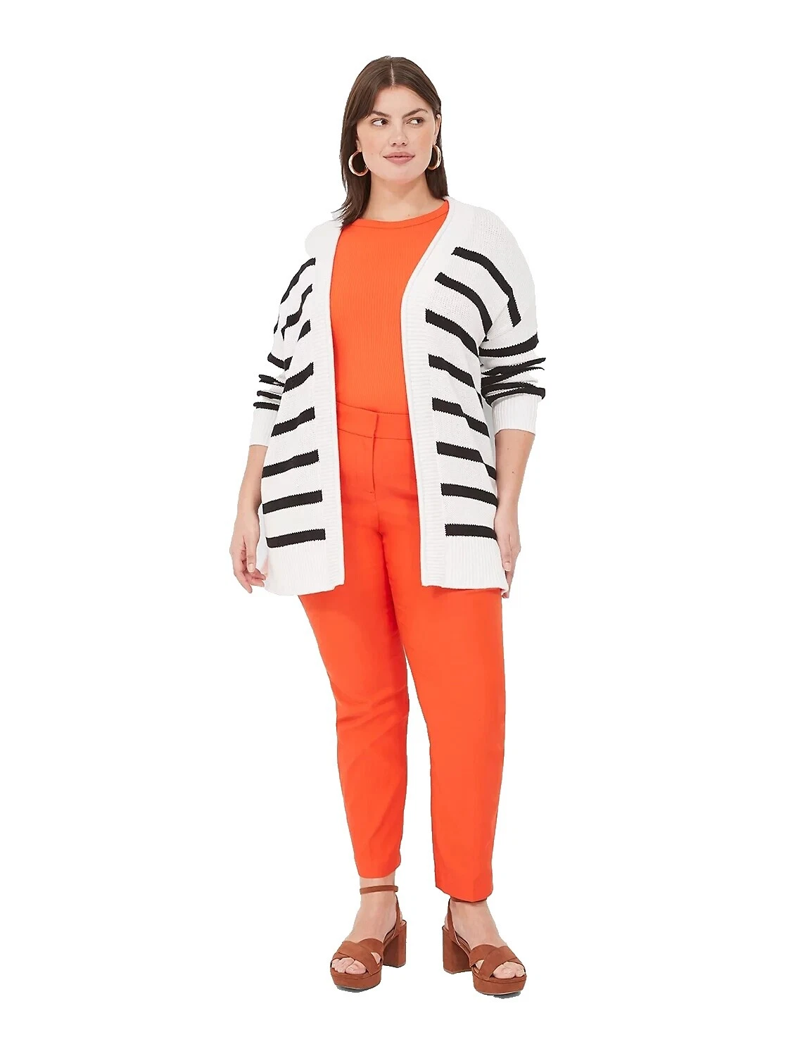 Suéteres a rayas blancas Lane Bryant para Mujeres