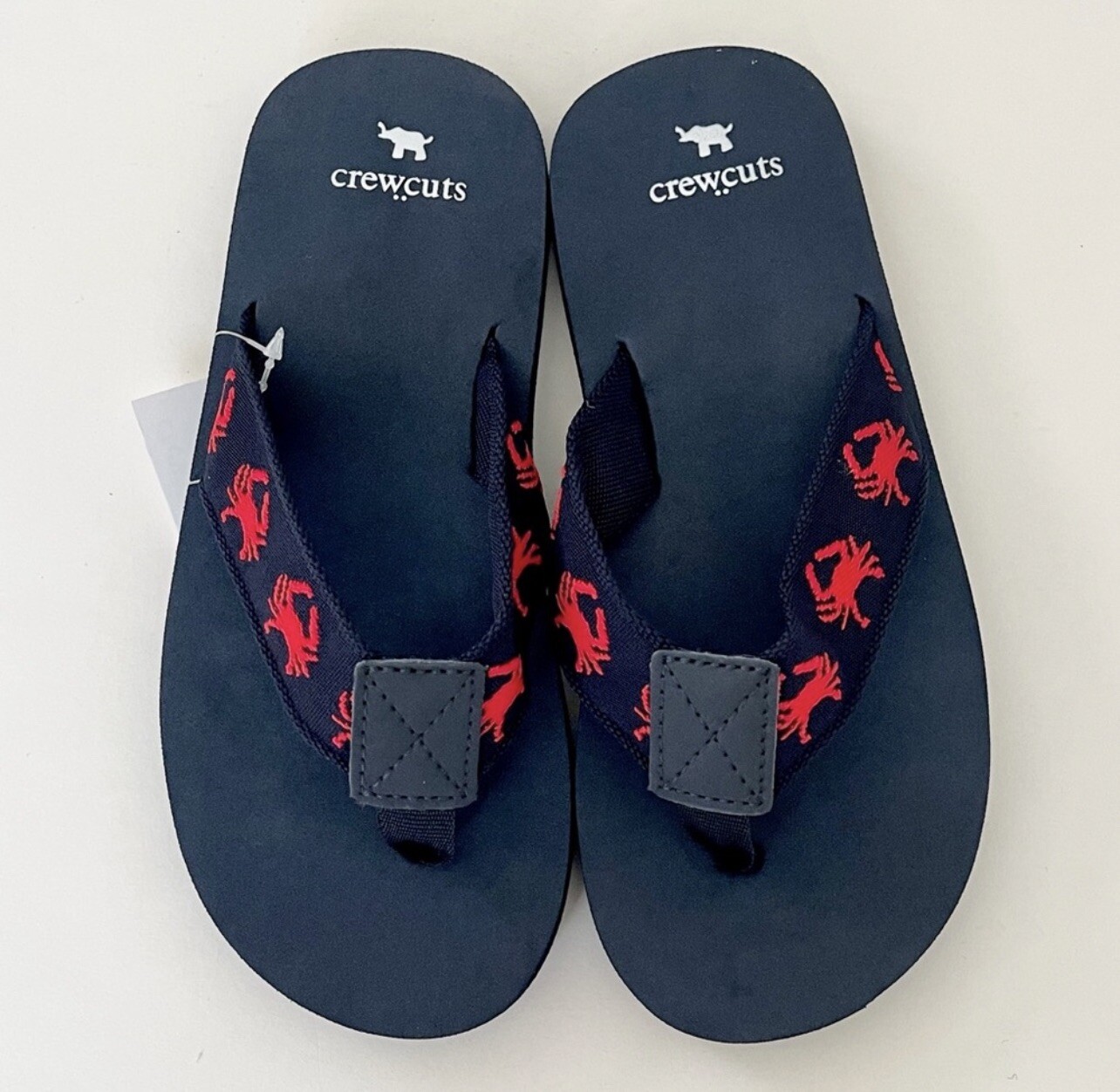 Crewcuts Outlet Boys' Flip Flops Crabs Embroidered Navy Blue NWT Size 12 |  eBay