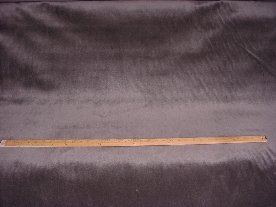 6-1/8Y Pindler ATL003 Atlas Burnish Gold Gray Wool Velvet Upholstery Fabric - Image 3 of 4