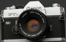 Refurbished Canon FTb Manual Focus 35mm SLR Film Camera Canon FD 50mm f/1.8 S.C.