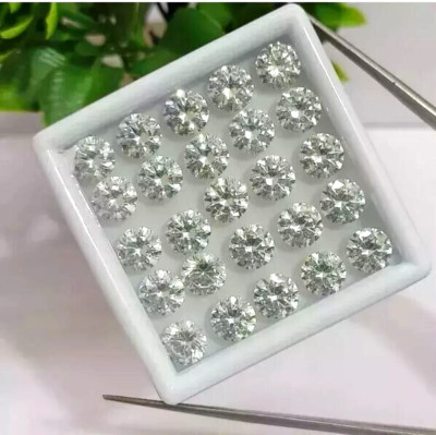 Natürlich Weißer Saphir Rund Schliff 6x6 MM Ringgröße Lose Zertifiziert