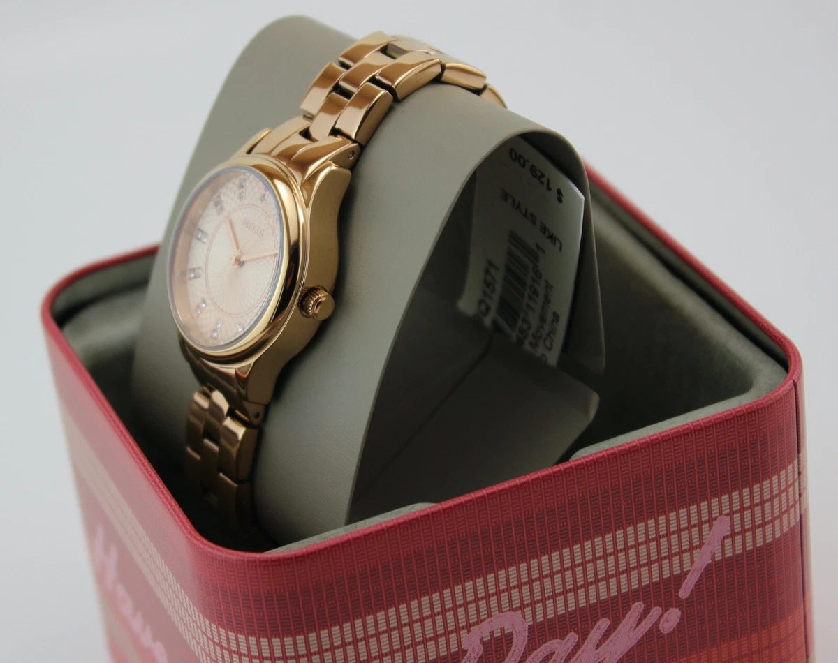 NEW AUTHENTIC FOSSIL MODERN SOPHISTICATE CRYSTALS ROSE GOLD WOMEN&