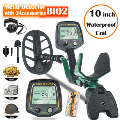Professional Metal Detector W/ 11'' Coil Gold Seekers with LCD-Display Headphone