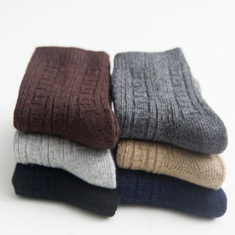5Pack Men Wool Warm Dress Heated Thick Boot Soft Crew Socks Warm Winter  Fanshion