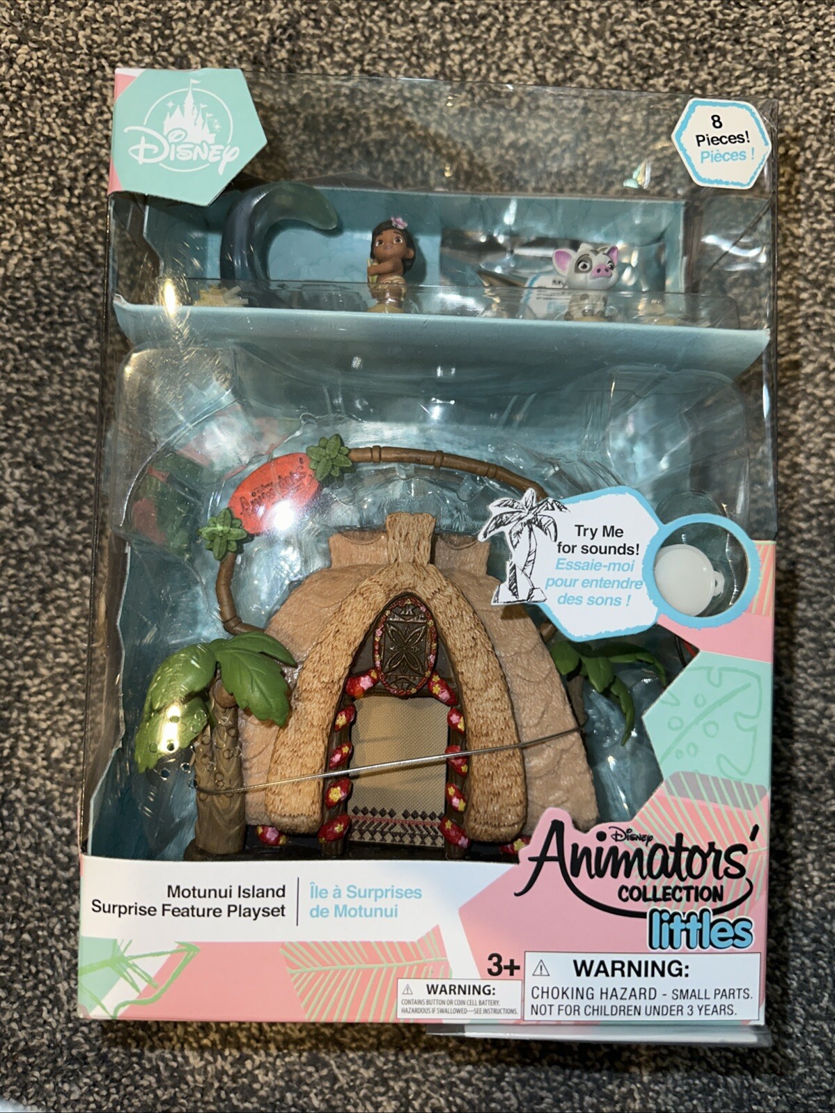 Disney Animators Collection Moana Motunui Island Playset with 8 Surprise Pieces