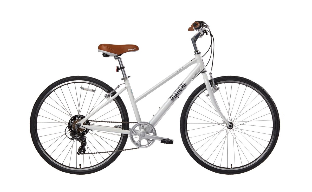 Bianchi SIENA DAMA 38cm White '21 Hybrid Bike | eBay