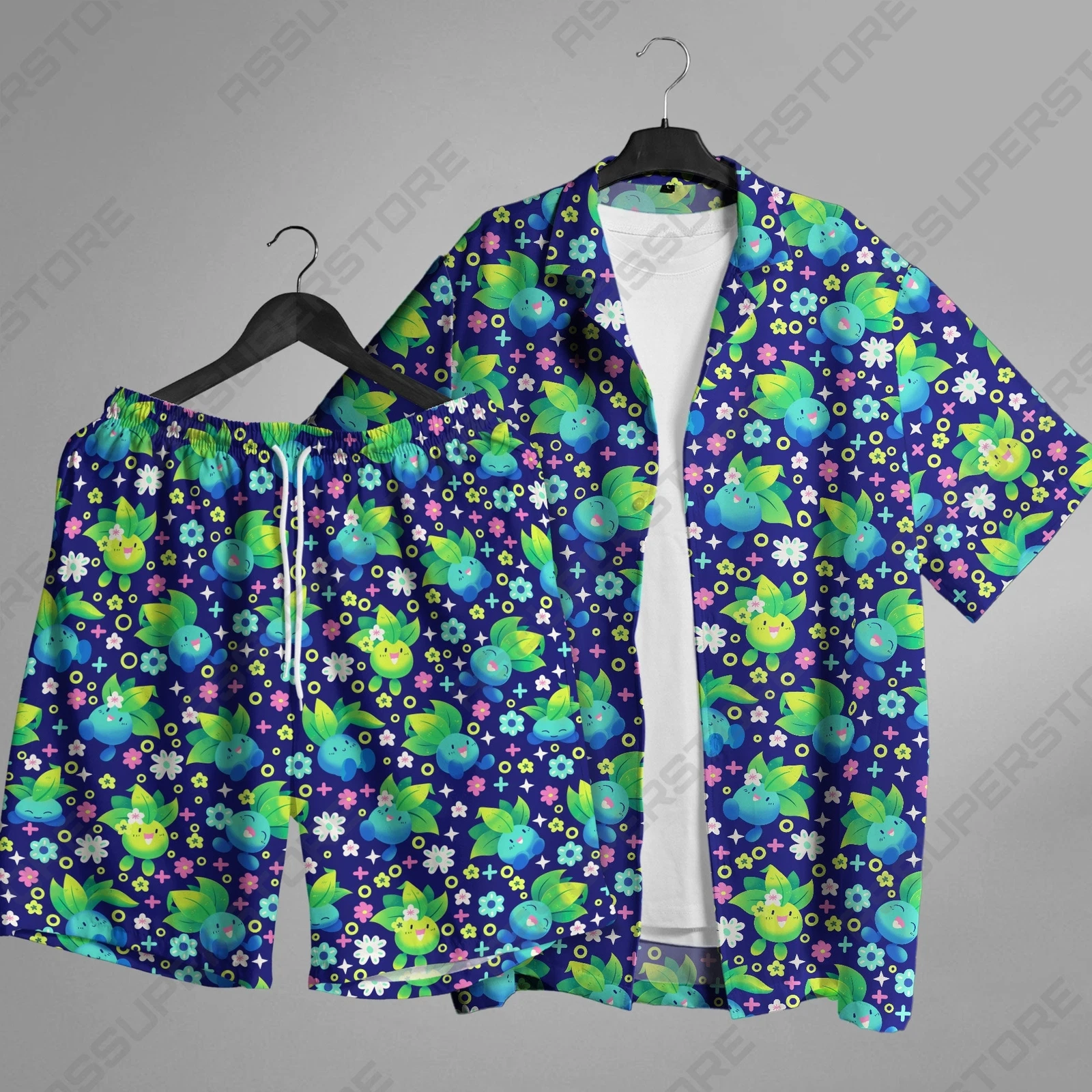 Oddish Hawaiian Button-Up Shirt Oddish Unique Style Shirt Gift