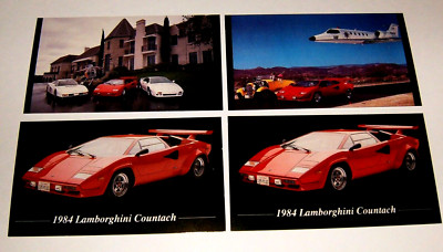 4-1984 LAMBORGHINI COUNTACH MAGNETS 82 83 84 85 86 87 PHOTO PICTURE PRINT