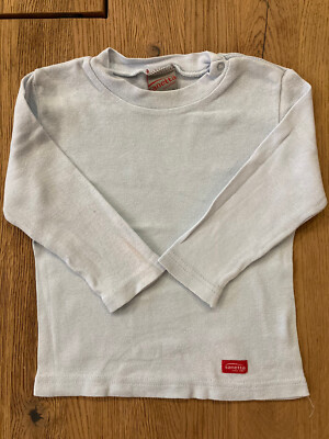 schönes SANETTA Baby langarm Shirt Unterhemd Longsleeve Gr. 80 hellblau