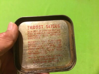 Vintage ~ Advertising Tobacco Tin ~ Troost Slices - Pipe Tobacco - Holland 