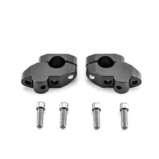 Pair 7/8" Handlebar Riser Pullback Clamp Gloss Black For Yamaha Honda Suzuki