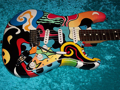 Wow USA FENDER American strat Stratocaster guitar custom paint job