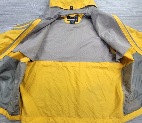 Abercrombie & Fitch Gym Issue Mens Yellow Hooded Windbreaker Jacket Size S - Picture 9 of 15