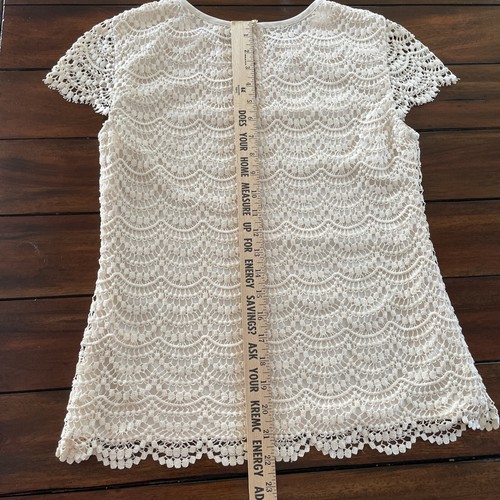 Blusa Banana Republic donna taglia 2 uncinetto manica corta matrimonio festa formale - Foto 5 di 12