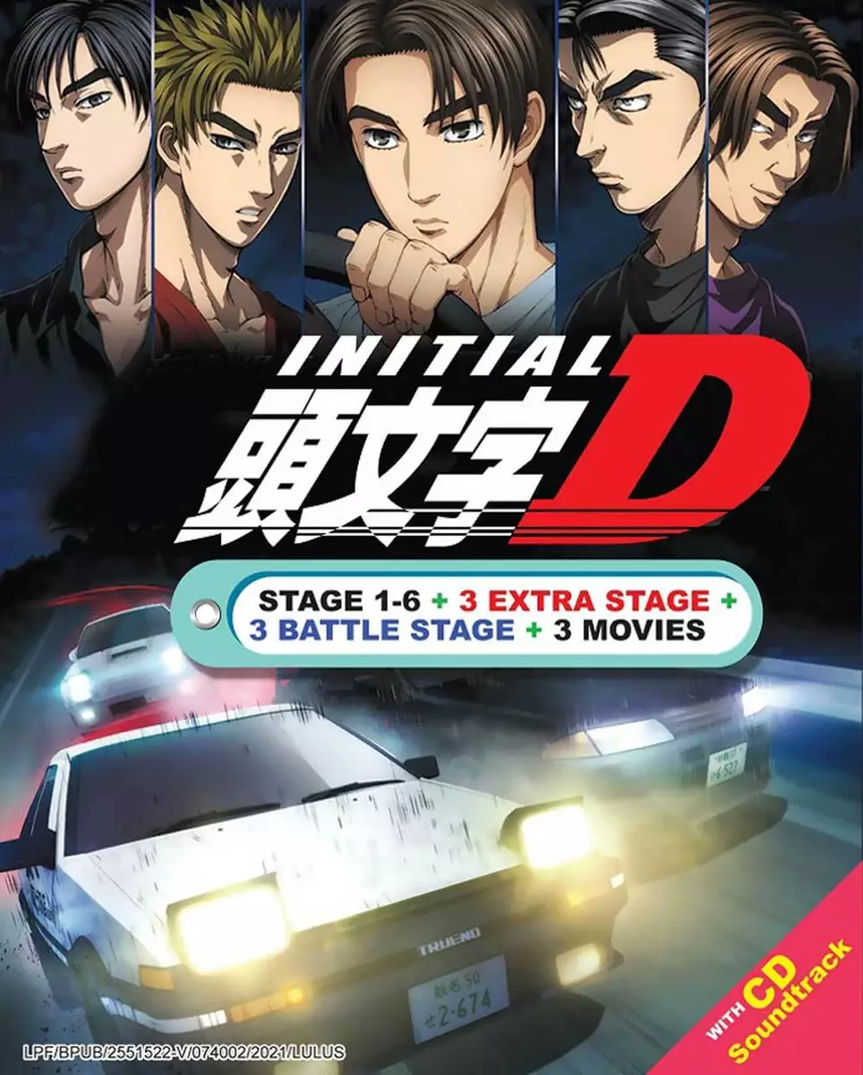 INITIAL D STAGE 1-6 + 3 MOVIE + 3 EXTRA STAGE + 3 BATTLE STAGE