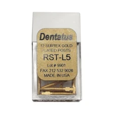 Dentatus RST-L5 Surtex Classic Gold Plated Posts Long 5 L5 1.65 mm 12/Bx