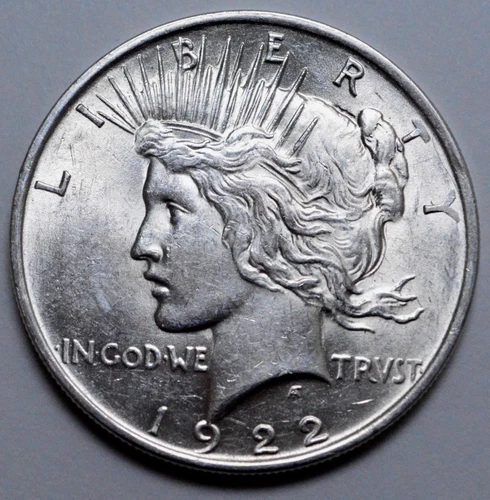 1922-P UNC Peace Dollar Silver US Coin, $1.00, Vintage, NO RESERVE Price