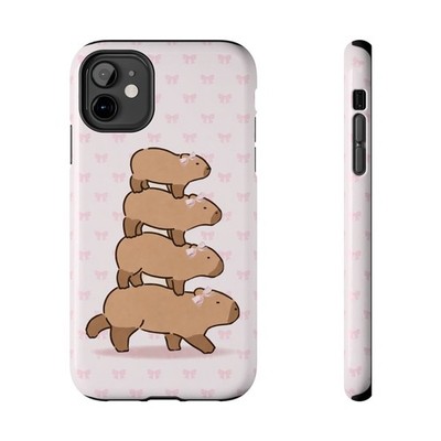 Stacked Capybaras Phone Case | Cute Animal Pattern