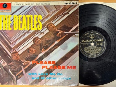 BEATLES - Please Please Me - 1963 - UK 1st press - PMC 1202 mono BLACK/GOLD
