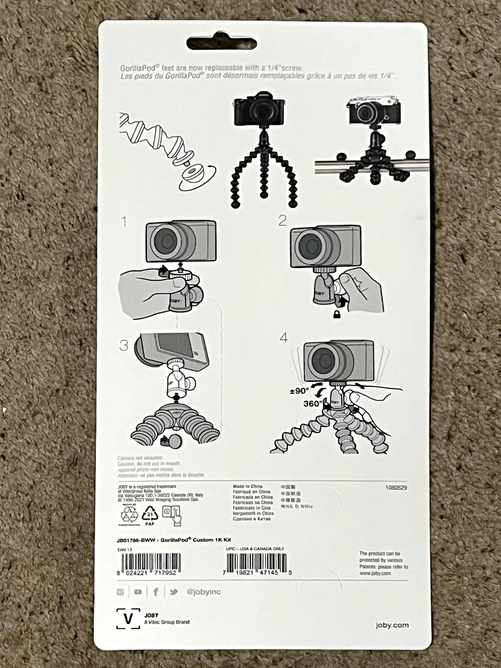 JOBY GorillaPod 1K Custom Tripod with Ball Head Kit | Brand New - Image 2 of 3
