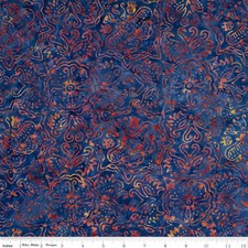 Expressions Batiks BTCB1029 Blue Orange Riley Blake