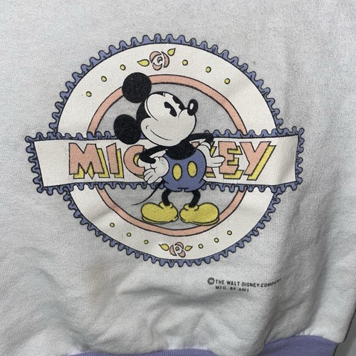 Vintage Disney Mickey Mouse Short Sleeve Sweatshirt Made In USA Size 3T - Picture 2 of 5