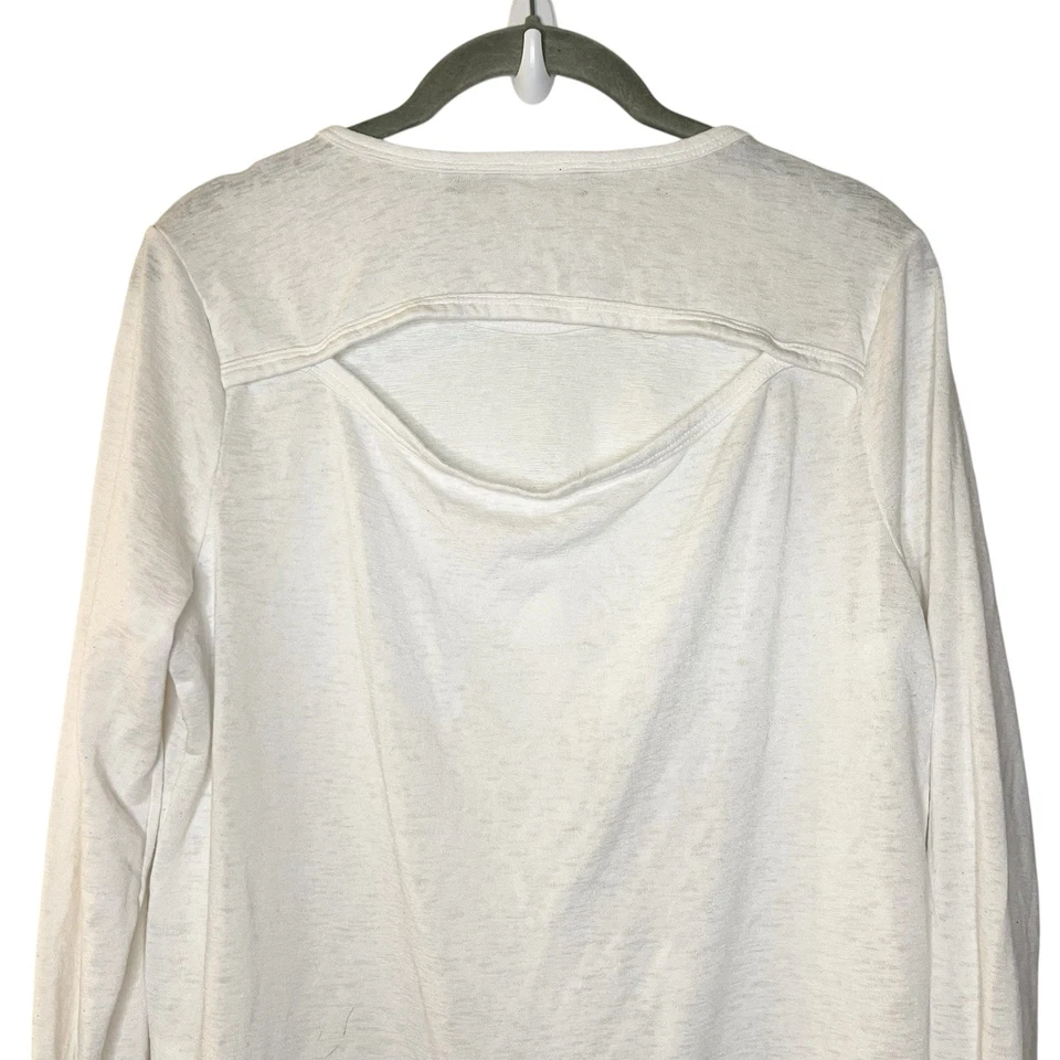 Top Athleta Breezy Abierto Espalda Corte Blanco Sólido Mezcla Modal Para Mujer Talla Pequeña Foto 4 de 4
