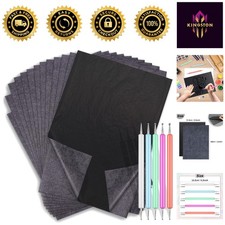 Carbon Transfer Paper Kit - 30 Sheets  5 Embossing Tools, 8.5" x 11"
