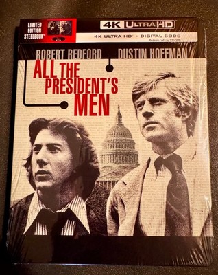 All the President's Men Steelbook, 4K UHD + Digital, Limited Edition NEW, Sealed
