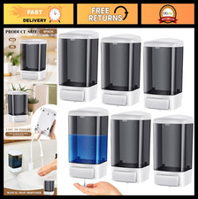 6 Pcs Wall Mounted Soap Dispenser Set - Manual Plastic Containers for Kitchen, S