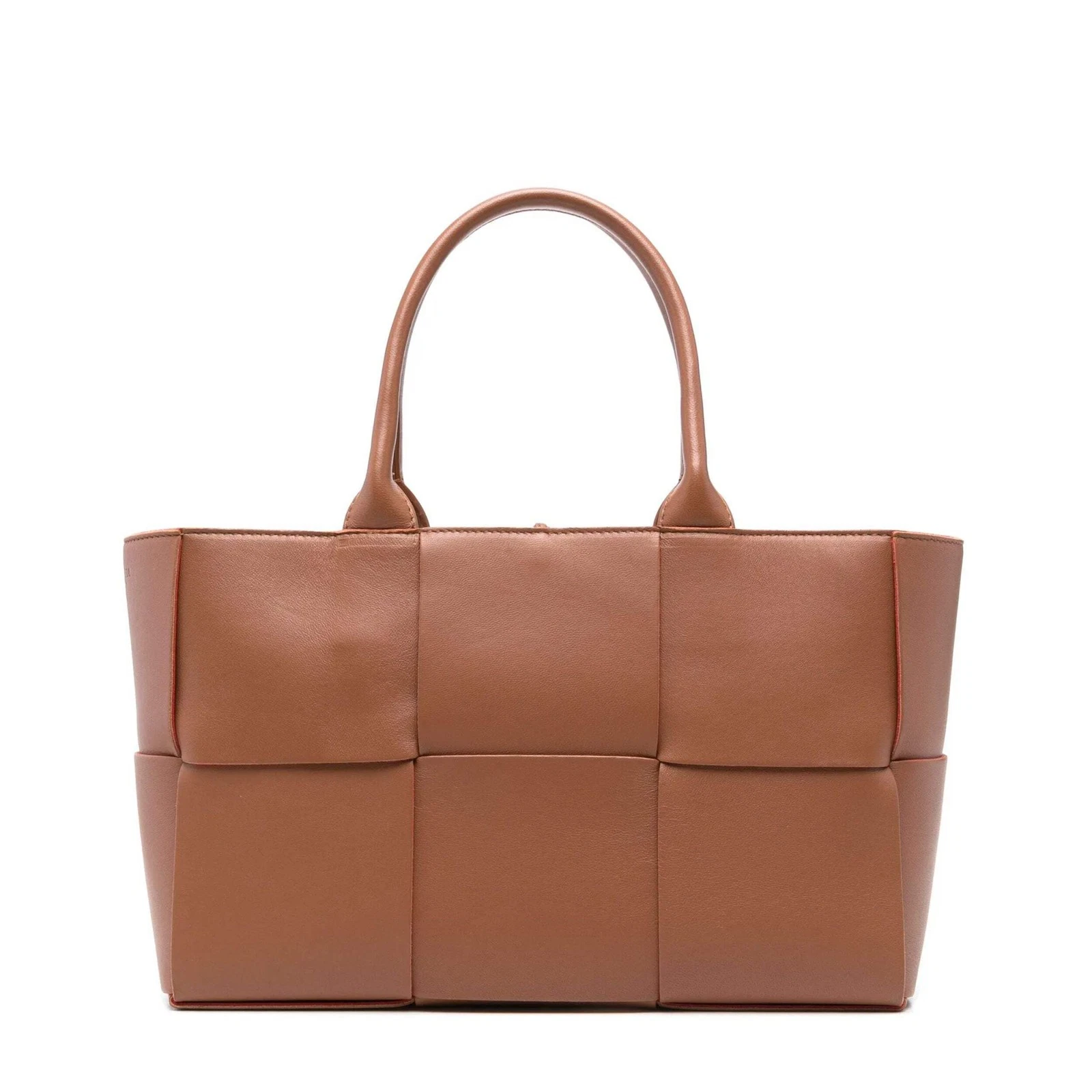 Bottega Veneta Small Arco Intercciato Tote Camel