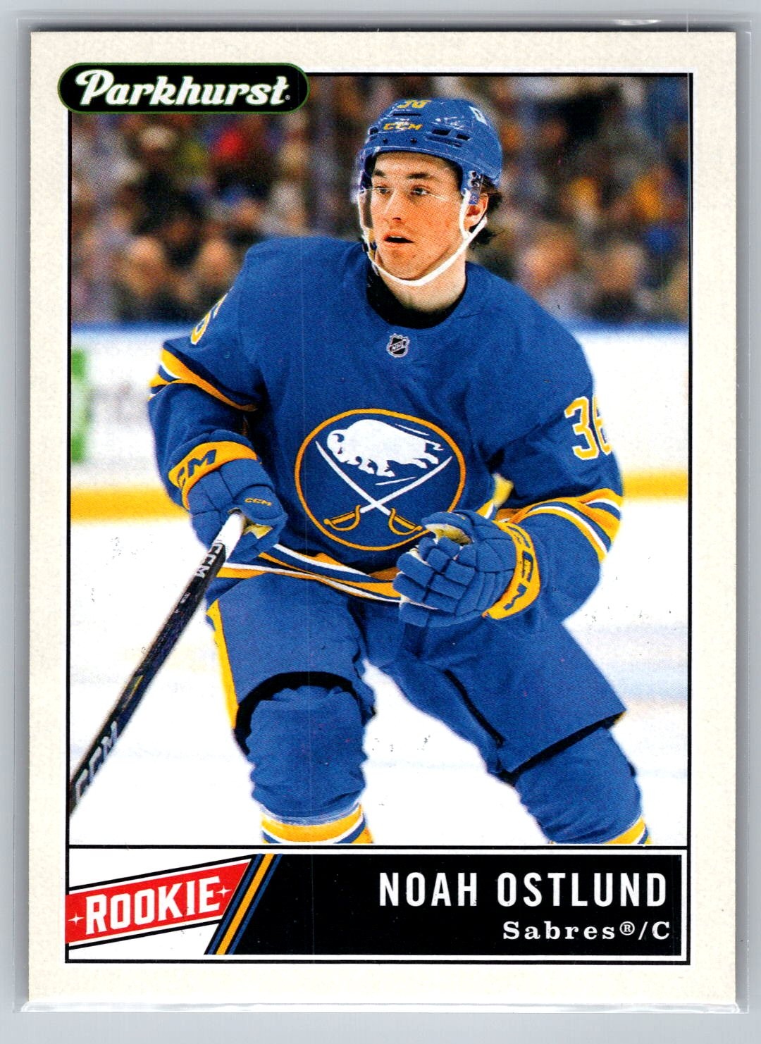 2025-26 Parkhurst #210 Noah Ostlund (RC) Buffalo Sabres