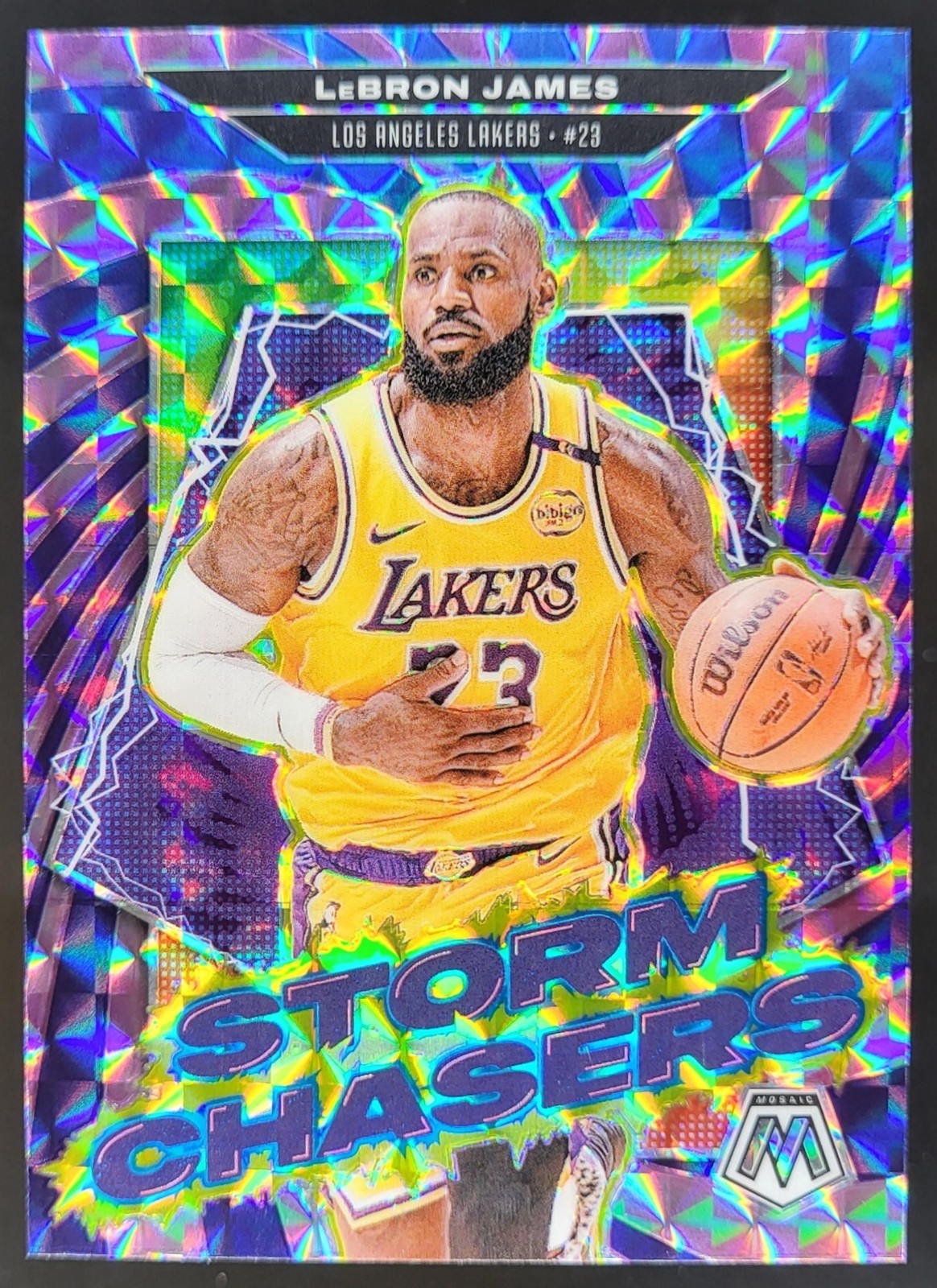 2024-25 Panini Mosaic LeBron James Storm Chasers #20 Los Angeles Lakers DD5