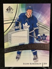 Egor Korshkov 20-21 UD SP Game Used Edition Authentic Rookies Jersey