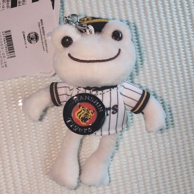 Hanshin Tigers x Pickles the Frog Schlüsselanhänger Maskottchen - mit Etikett