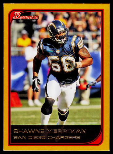2006 Bowman Shawne Merriman 20 Gold San Diego Chargers