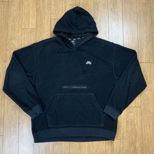 Nike SB Sweatshirt Mens M Black Hoodie Pullover Fleece Zip Pocket CI0936