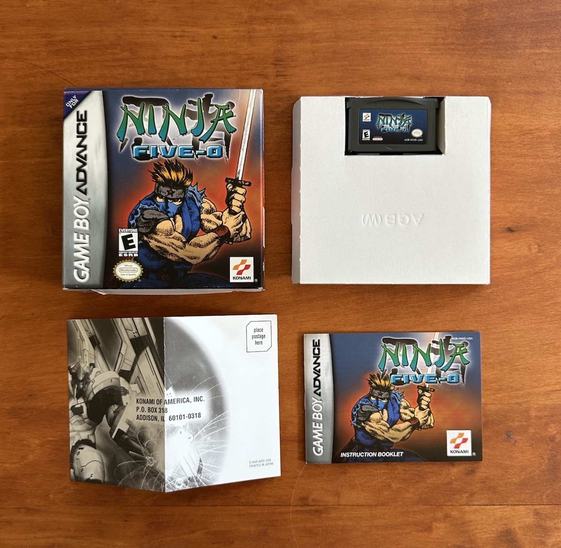 Ninja Five-O (Nintendo Gameboy Advance, GBA) MINT Cond CIB